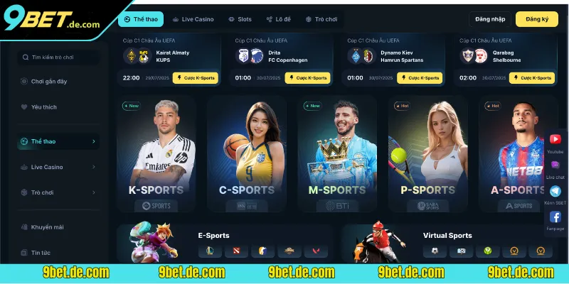 Đôi nét về cá độ thể thao 9BET online mà anh em nên biết