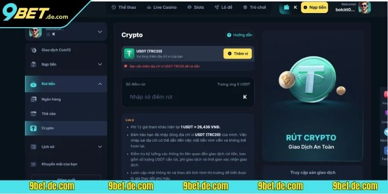 Những thông tin quan trọng khi tiến hành rút tiền